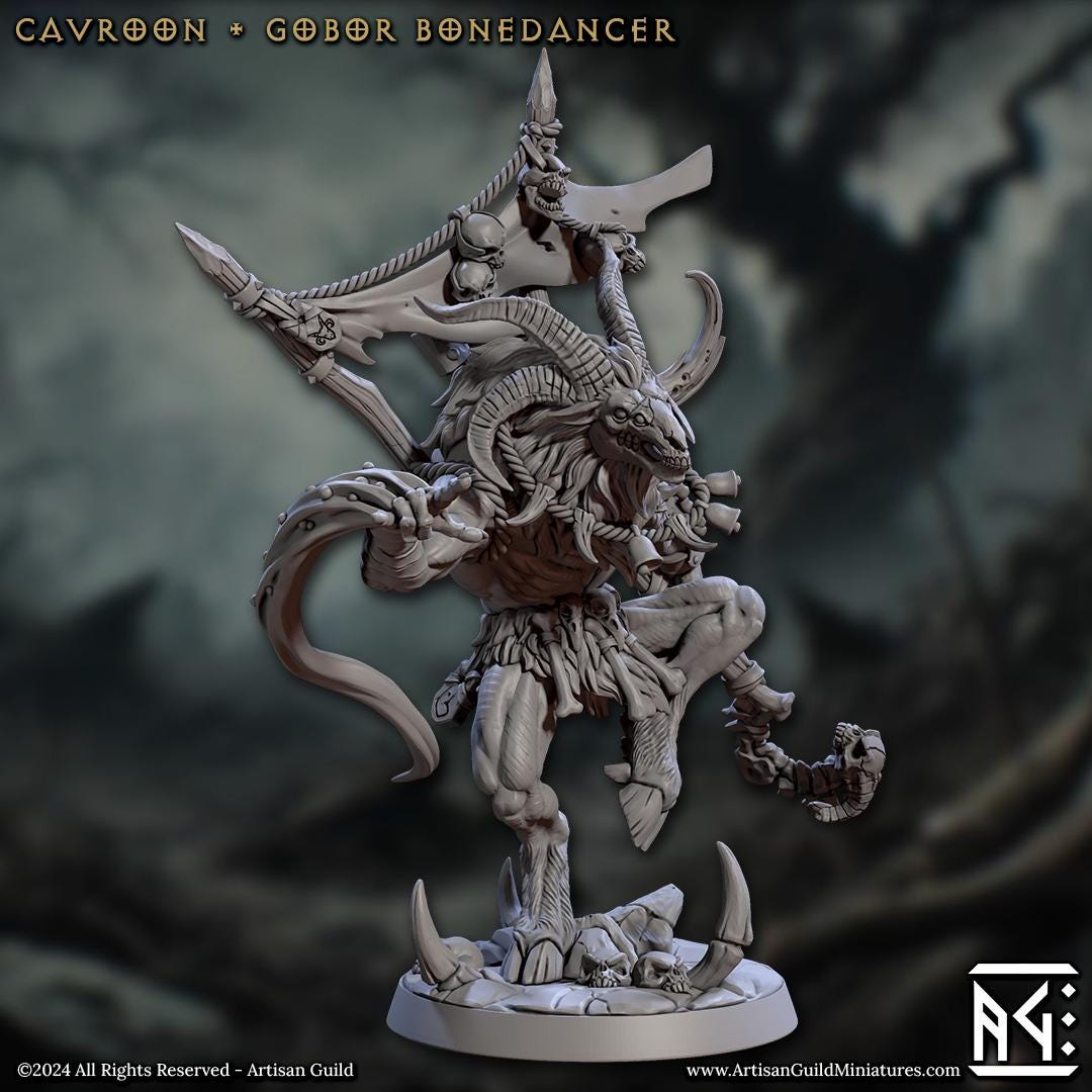 Cavroon - 3D Printed Miniature - Fantasy Miniature -Tabletop Miniature - Tabletop Miniature - D&D - Artisan Guild