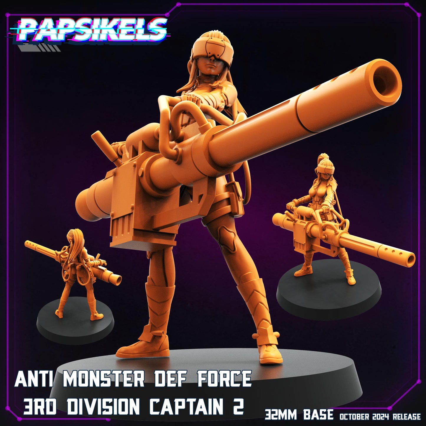 Anti Monster defence force - Resin Miniature - Tabletop miniature - Fantasy Miniature - 32mm - D&D Sci-fi Miniature - Papsikel