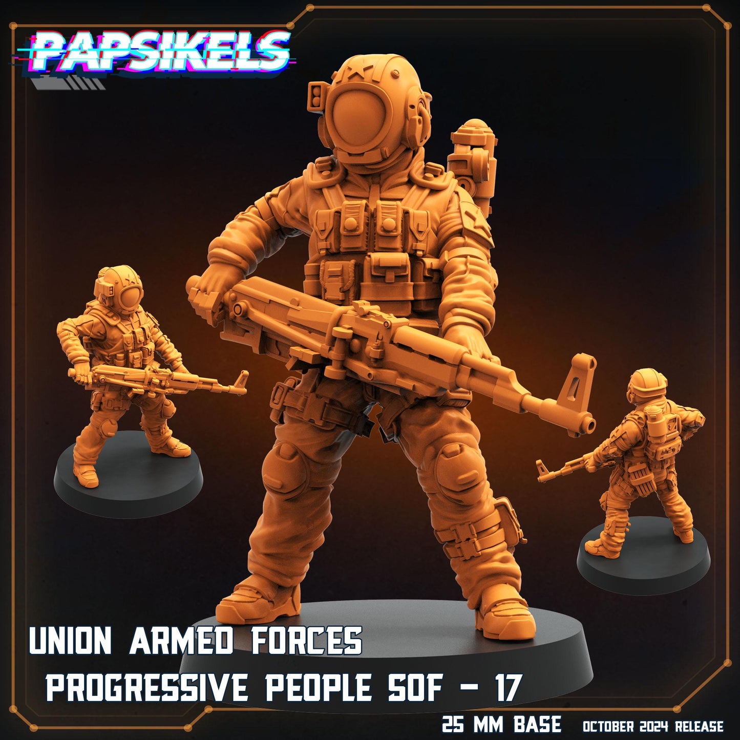 Progressive People - Resin Miniature - Tabletop miniature - Fantasy Miniature - 32mm - D&D Sci-fi Miniature - Papsikel