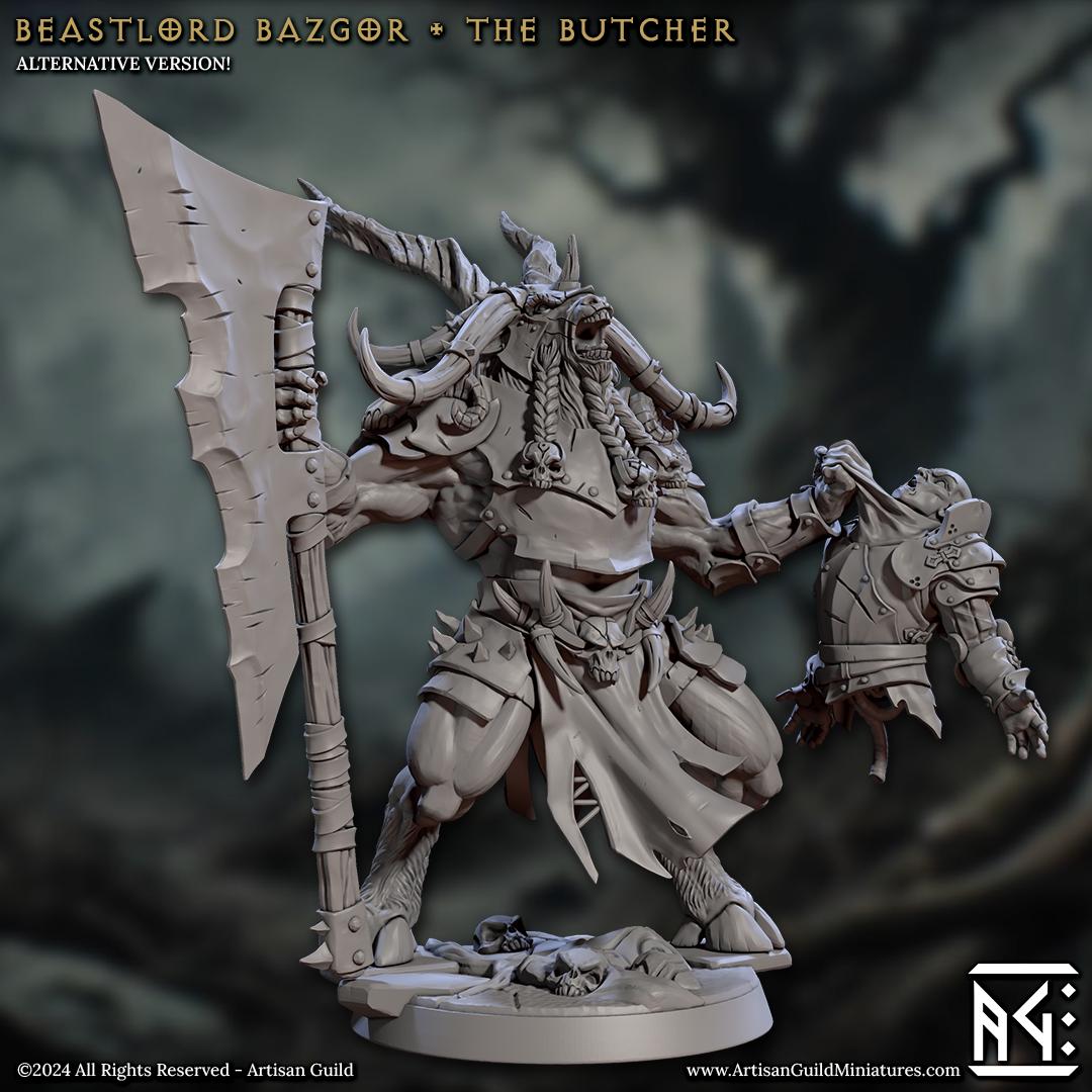 Bestlord Balzgor - 3D Printed Miniature - Fantasy Miniature -Tabletop Miniature - Tabletop Miniature - D&D - Artisan Guild DnD