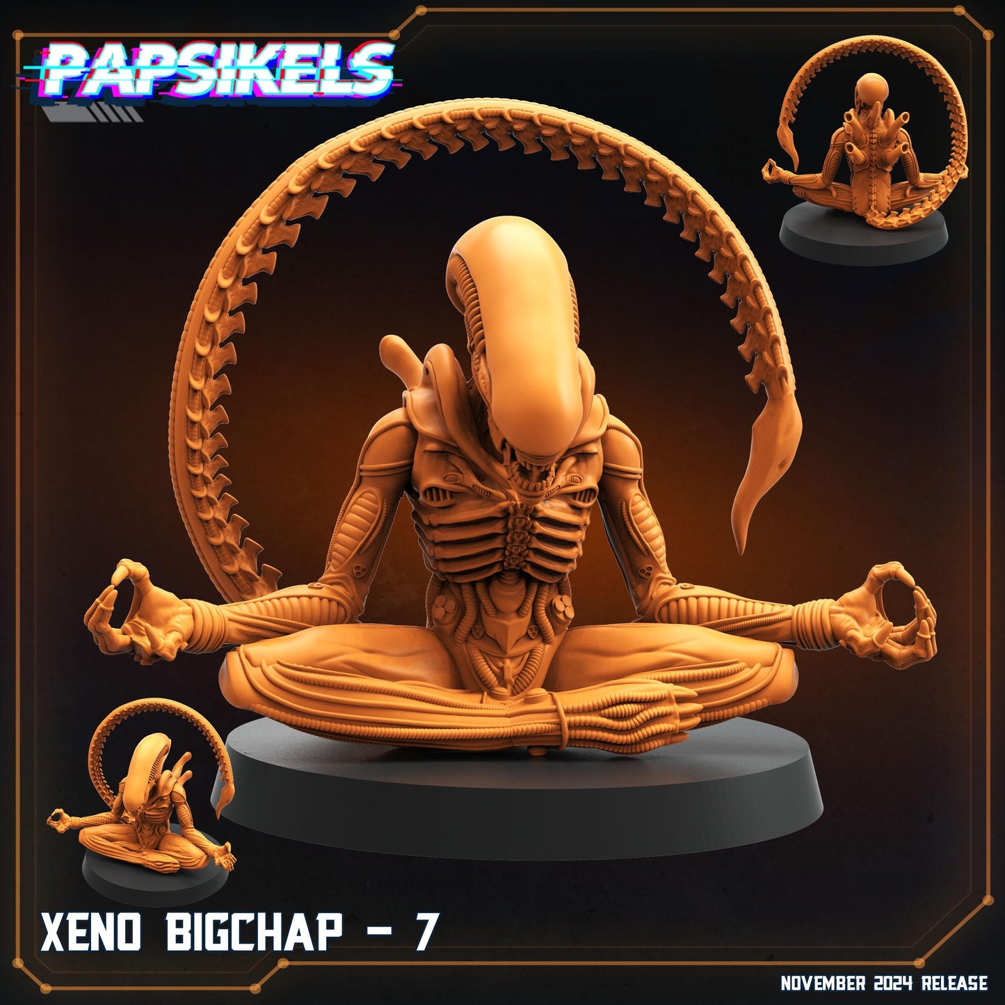 Xeno Bigchap - Resin Miniature - Tabletop miniature - Fantasy Miniature - 32mm - D&D - Sci-fi Miniature - Papsikel