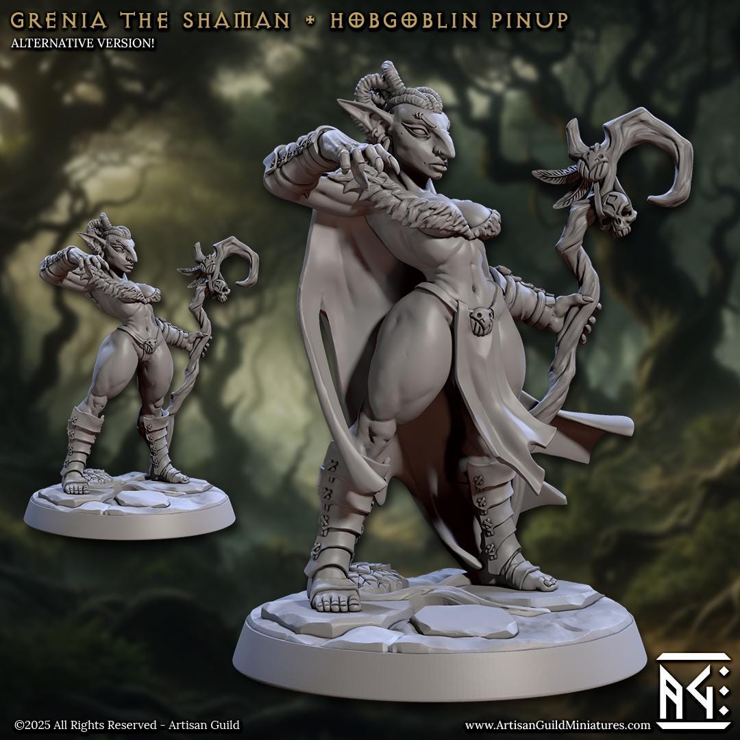 Girroz - Hobgrog - Grenia - 3D Printed Miniature - Fantasy Miniature -Tabletop Miniature - Tabletop Miniature - D&D - Artisan Guild DnD