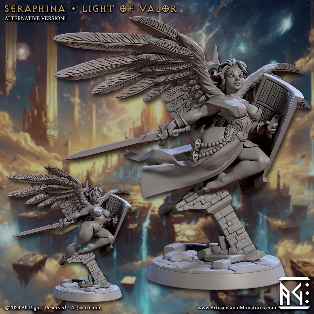 Seraphina - 3D Printed Miniature - Fantasy Miniature -Tabletop Miniature - Tabletop Miniature - D&D - Artisan Guild