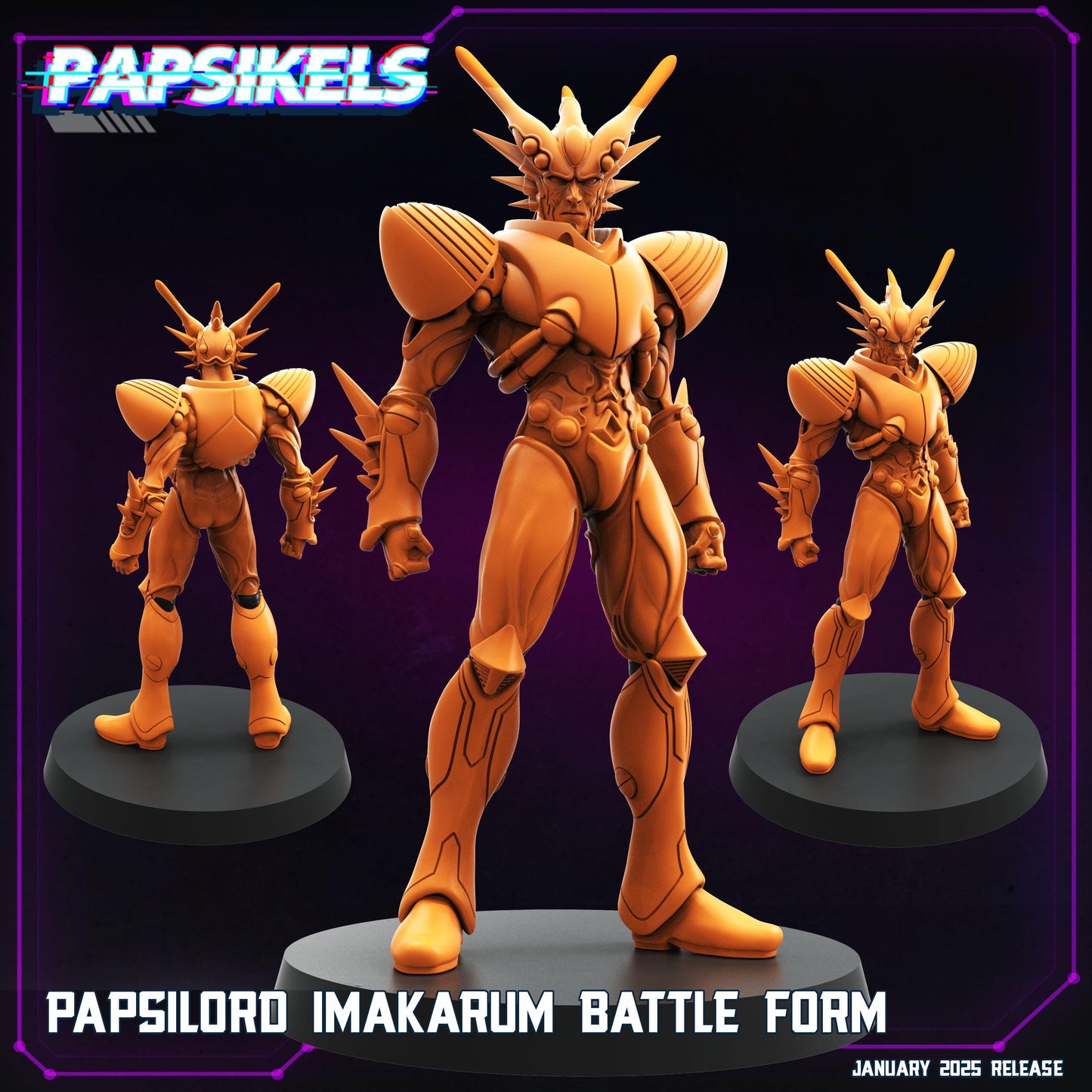 Papsilord Imakarum - 3D Printed Miniature - Sci-fi Miniature - Tabletop Miniature - D&D - Papsikel