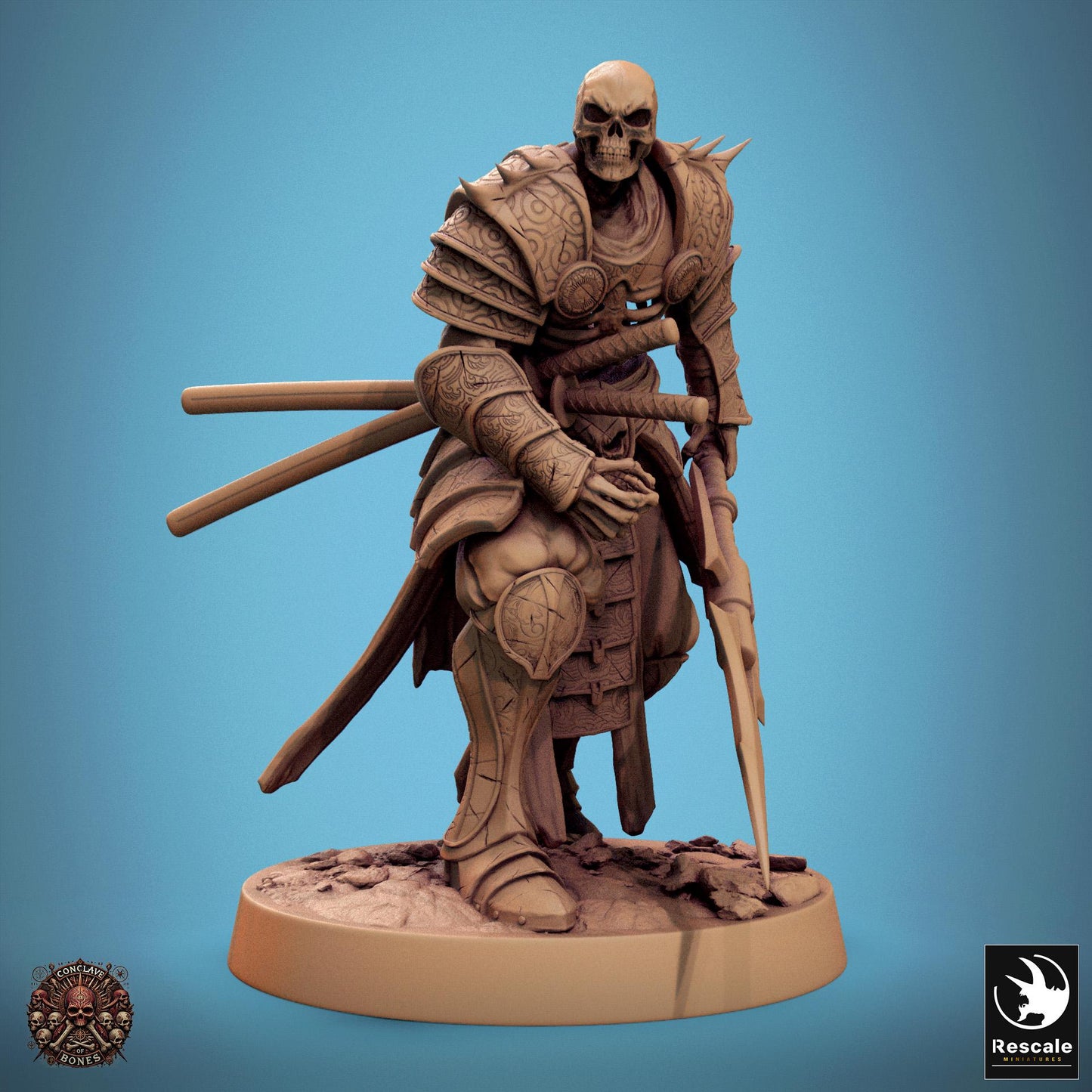 Oriental Skeletons 1 - Resin Miniature - Tabletop miniature - Fantasy Miniature - 32mm - D&D - Sci-fi Miniature - Rescale DnD