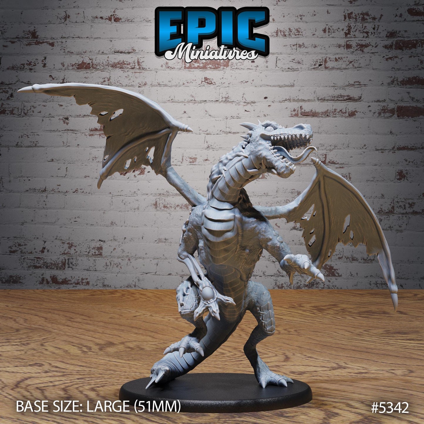 DnD Miasma Dragon - Resin Miniature - Tabletop miniature - Fantasy Miniature - 32mm - D&D - Sci-fi Miniature