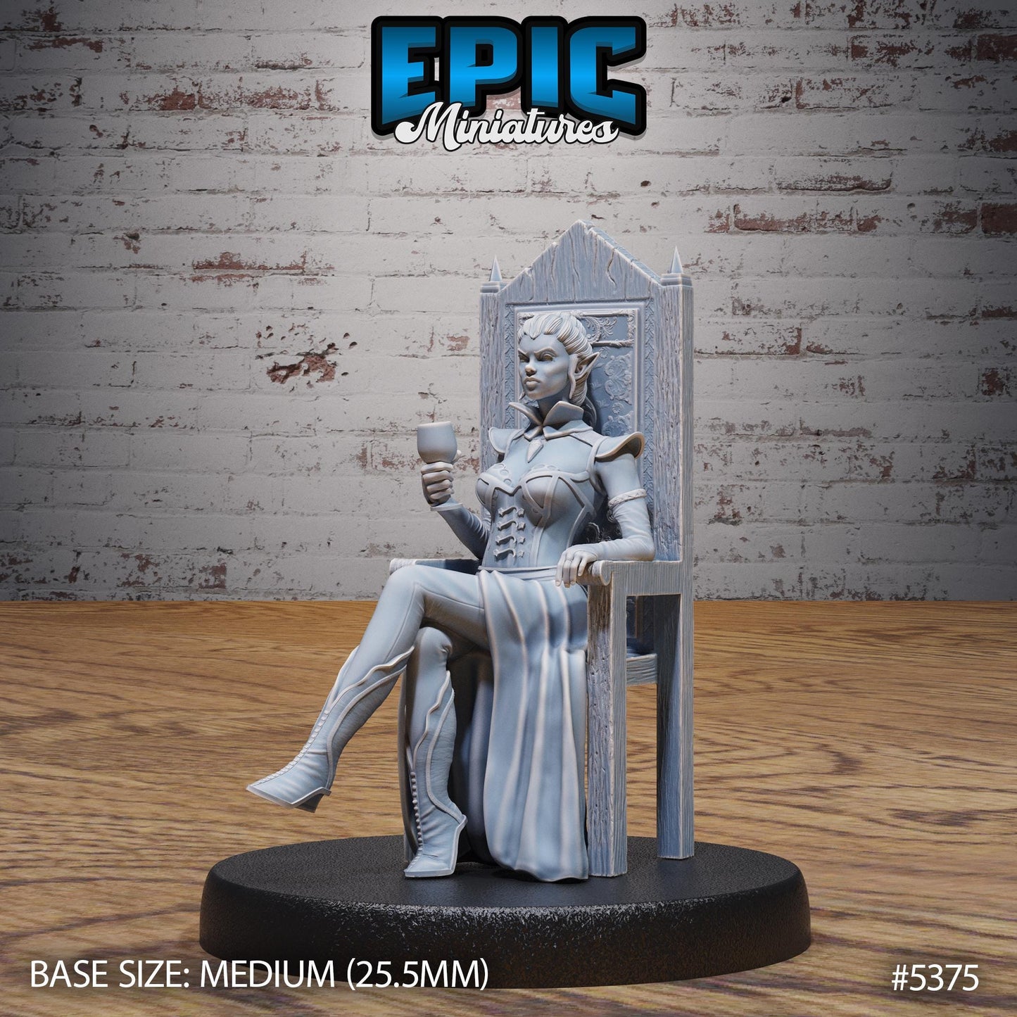 Royal Vampire Lady - Resin Miniature - Tabletop miniature - Fantasy Miniature - 32mm - D&D - Sci-fi Miniature
