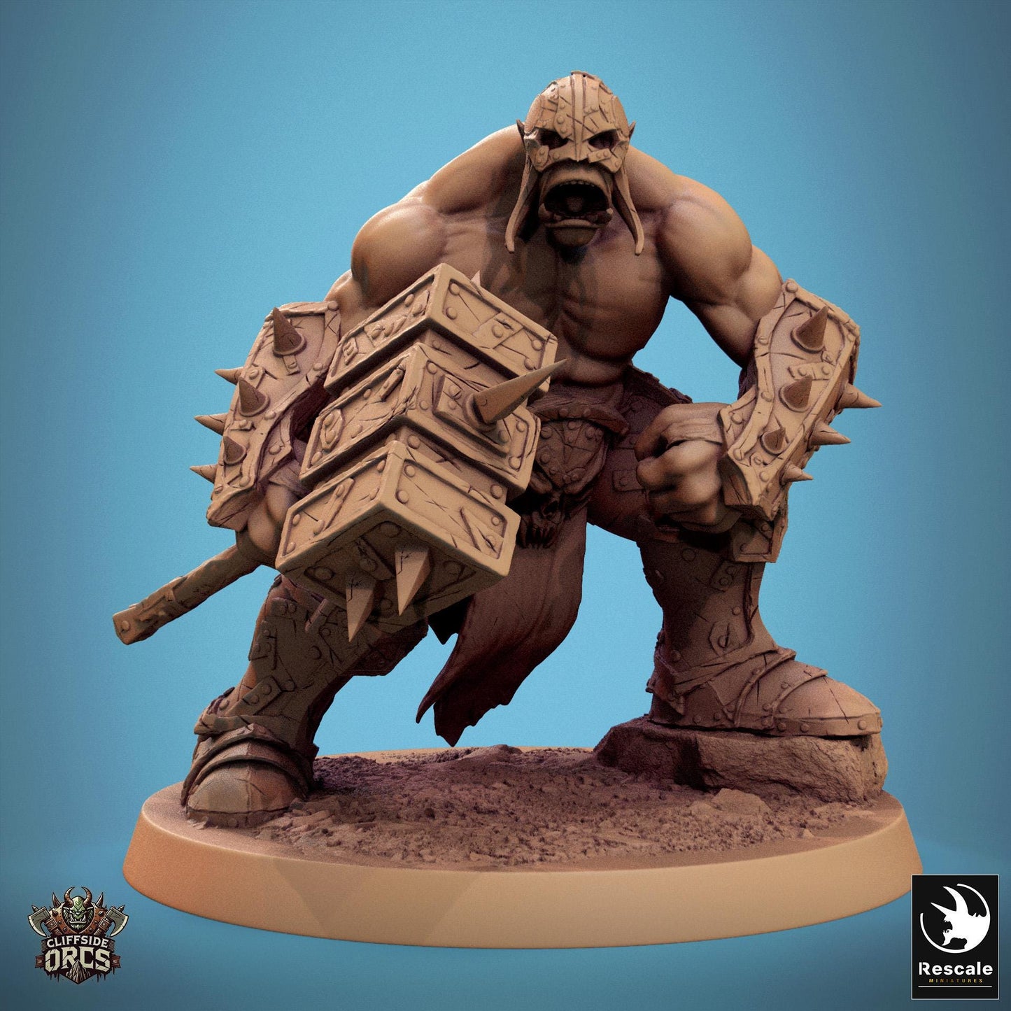 Brutal Orcs 1 - Resin Miniature - Tabletop miniature - Fantasy Miniature - 32mm - D&D - Sci-fi Miniature - Papsikel DnD