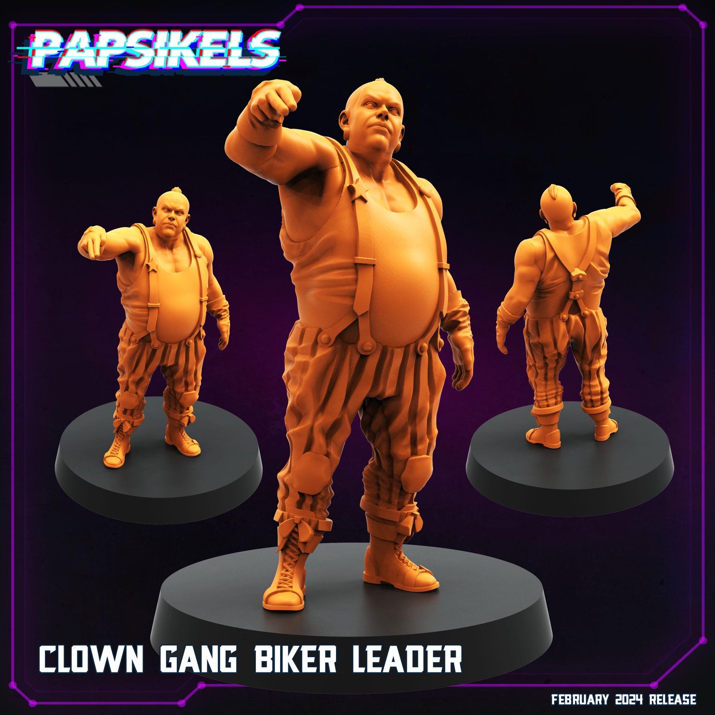 Bike Leader - Resin Miniature - Tabletop miniature - Fantasy Miniature - 32mm - D&D - Sci-fi Miniature - Papsikel