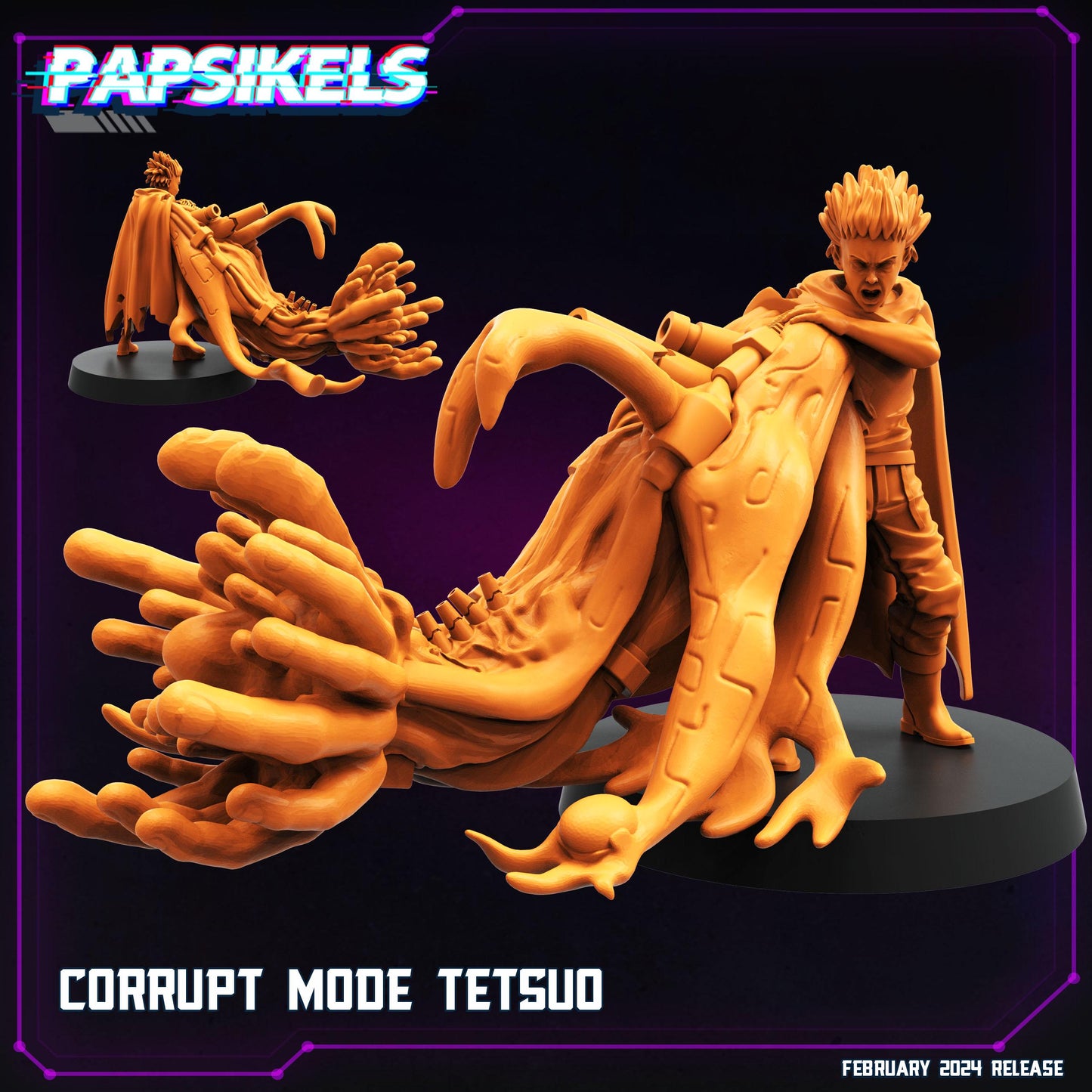 Corrupt Mode Tetsuo - Resin Miniature - Tabletop miniature - Fantasy Miniature - 32mm - D&D - Sci-fi Miniature - Papsikel