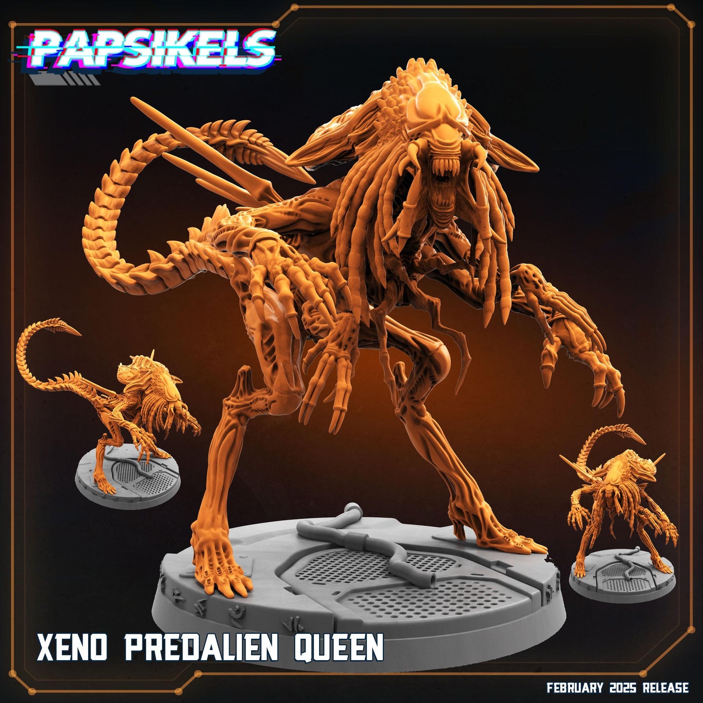 Predalien Queen - Resin Miniature - Tabletop miniature - Fantasy Miniature - 32mm - D&D - Sci-fi Miniature - Papsikel