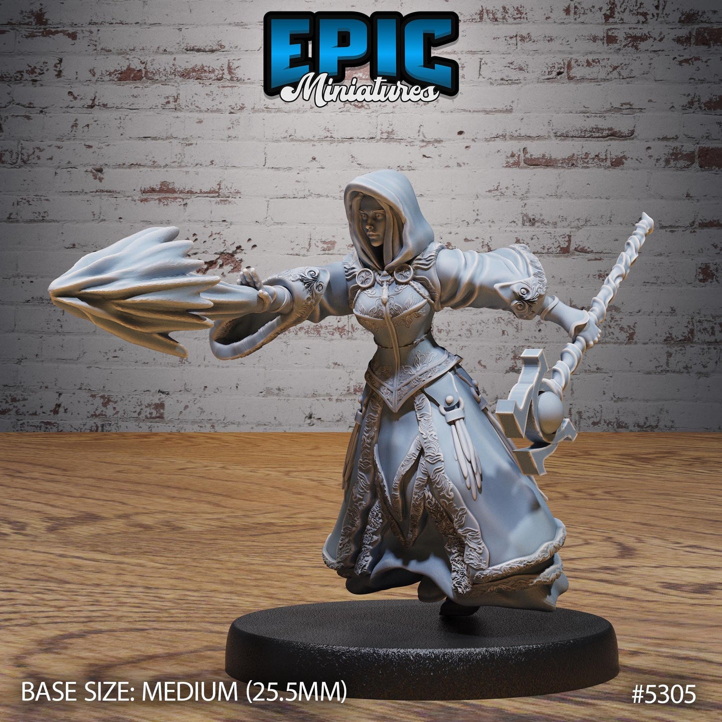 DnD High Sorceress - Resin Miniature - Tabletop miniature - Fantasy Miniature - 32mm - D&D - Sci-fi Miniature - Rescale