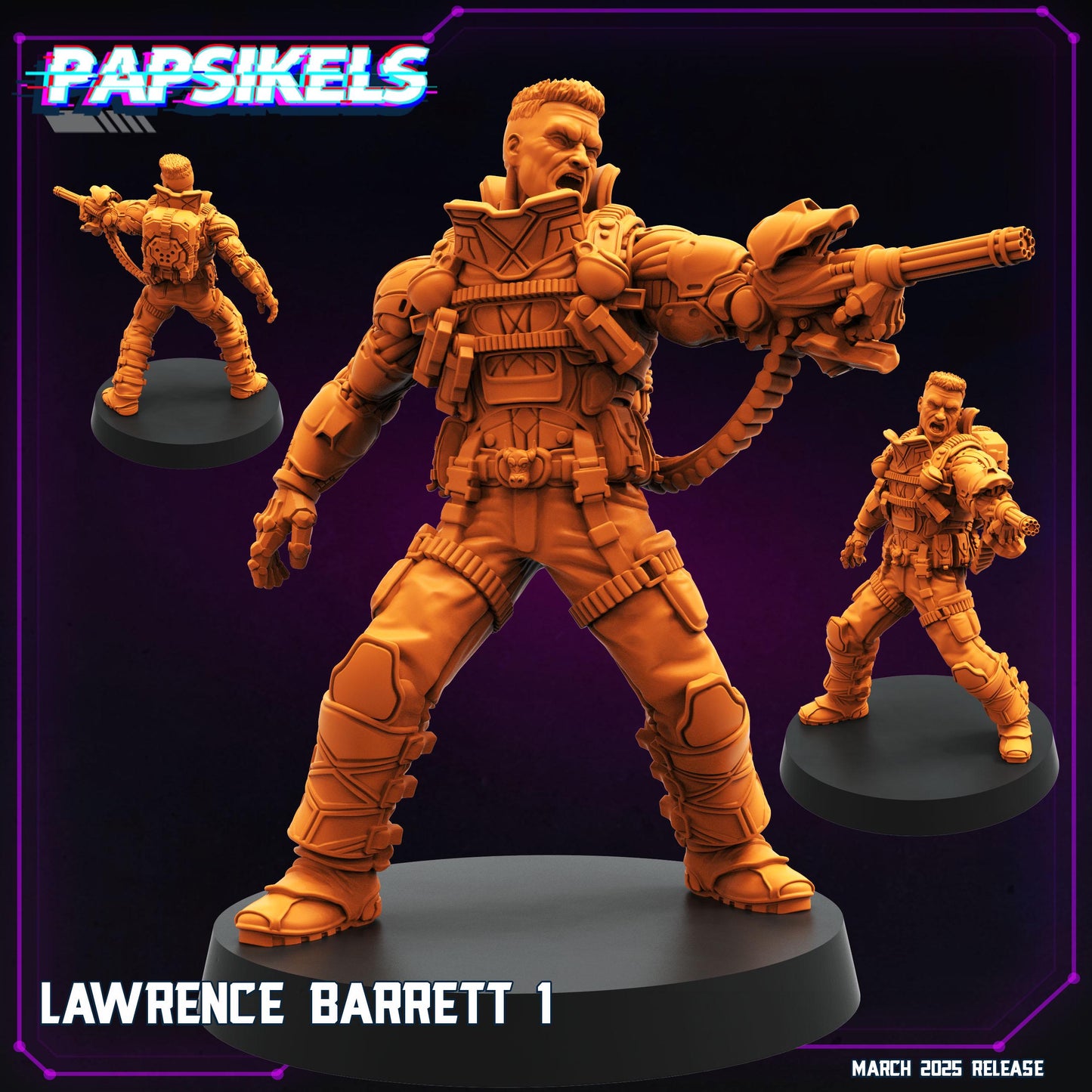 Lawrence Barrett - Resin Miniature - Tabletop miniature - Fantasy Miniature - 32mm - D&D - Sci-fi Miniature - Papsikel