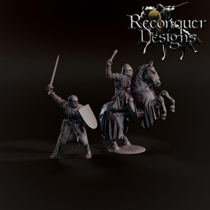 Roger de Flor - Resin Miniature - Tabletop miniature - Medieval Miniature