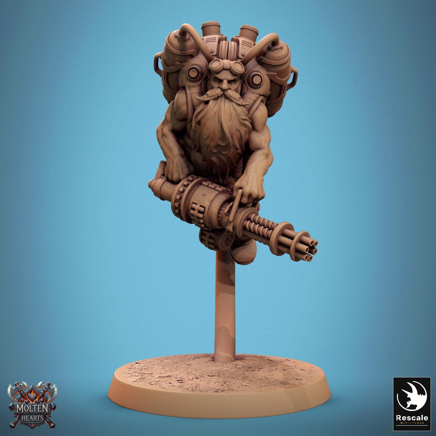 Dwarf Steampunk 1 - Resin Miniature - Tabletop miniature - Fantasy Miniature - 32mm - D&D - Sci-fi Miniature - DnD