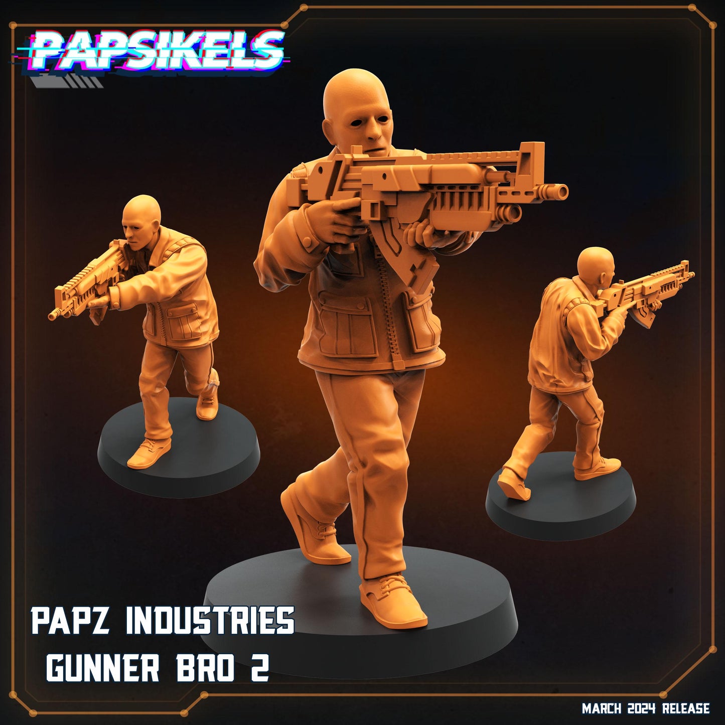 Gunner Bros - Resin Miniature - Tabletop miniature - Fantasy Miniature - 32mm - D&D - Sci-fi Miniature - Papsikel