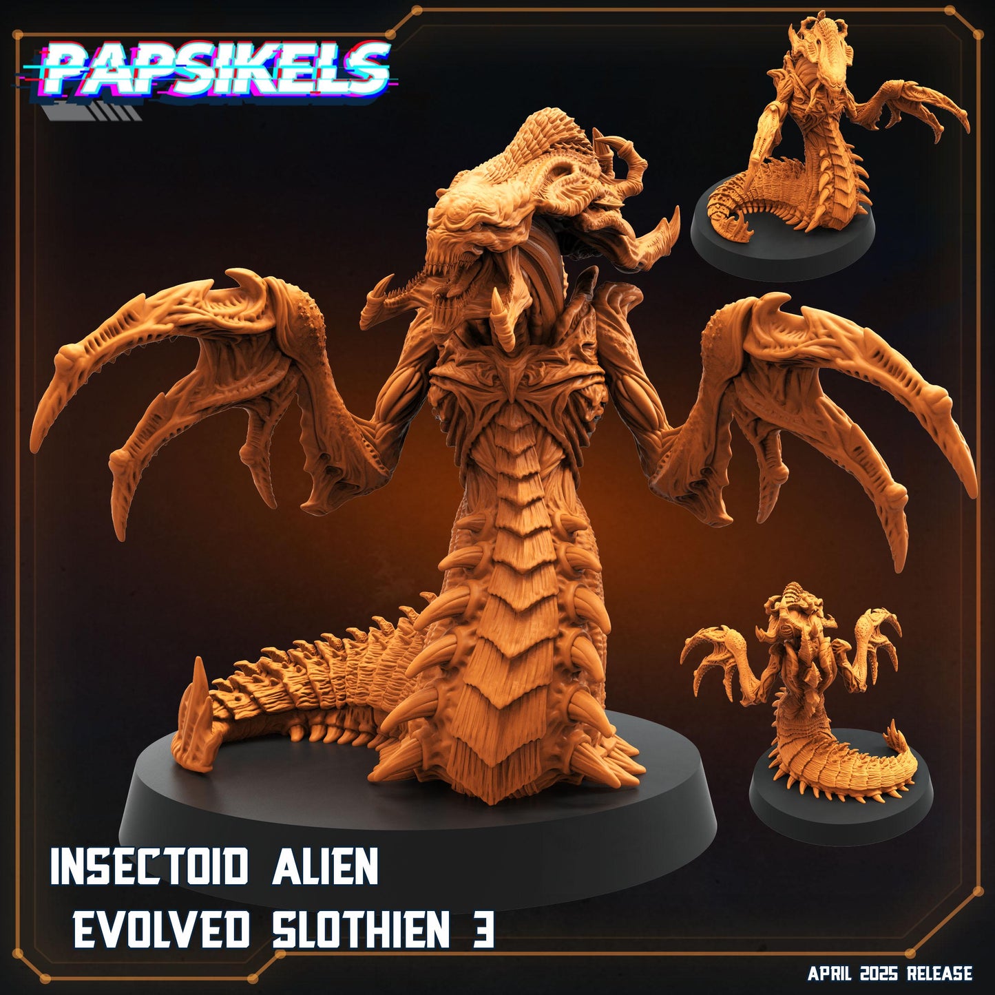 Infested Alien Evolved - Resin Miniature - Tabletop miniature - Fantasy Miniature - 32mm - D&D - Sci-fi Miniature - Papsikel