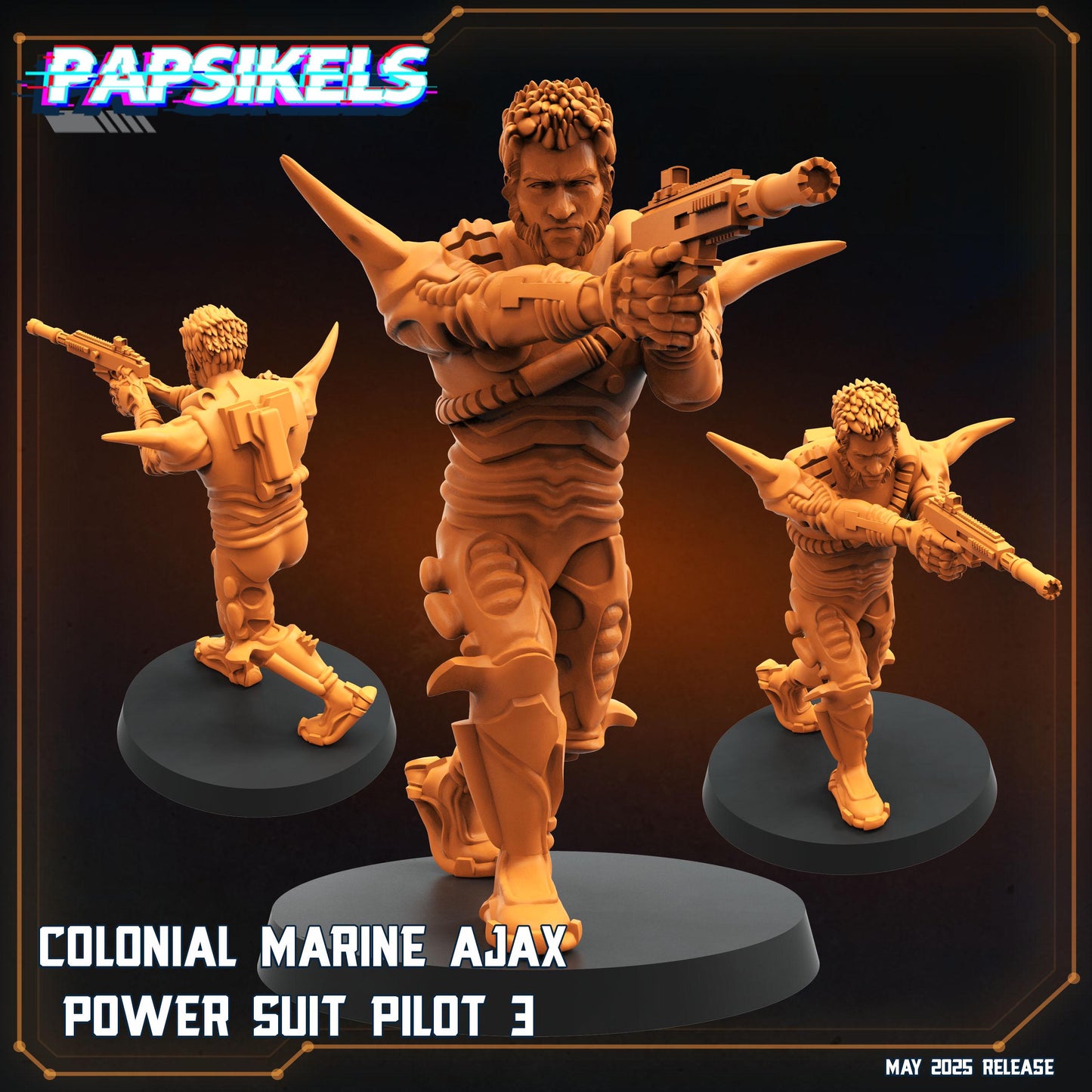 Colonial Marine ajax pilots - Resin Miniature - Tabletop miniature - Fantasy Miniature - 32mm - D&D - Sci-fi Miniature- Papsikel