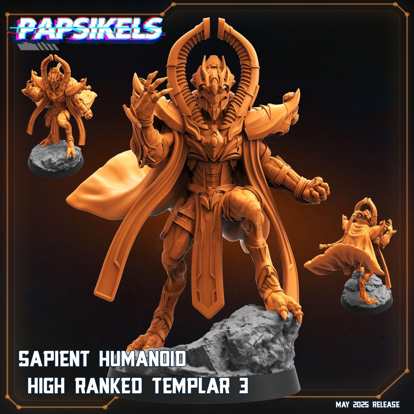 Sapient Humanoid Templars - Resin Miniature - Tabletop miniature - Fantasy Miniature - 32mm - D&D - Sci-fi Miniature- Papsikel