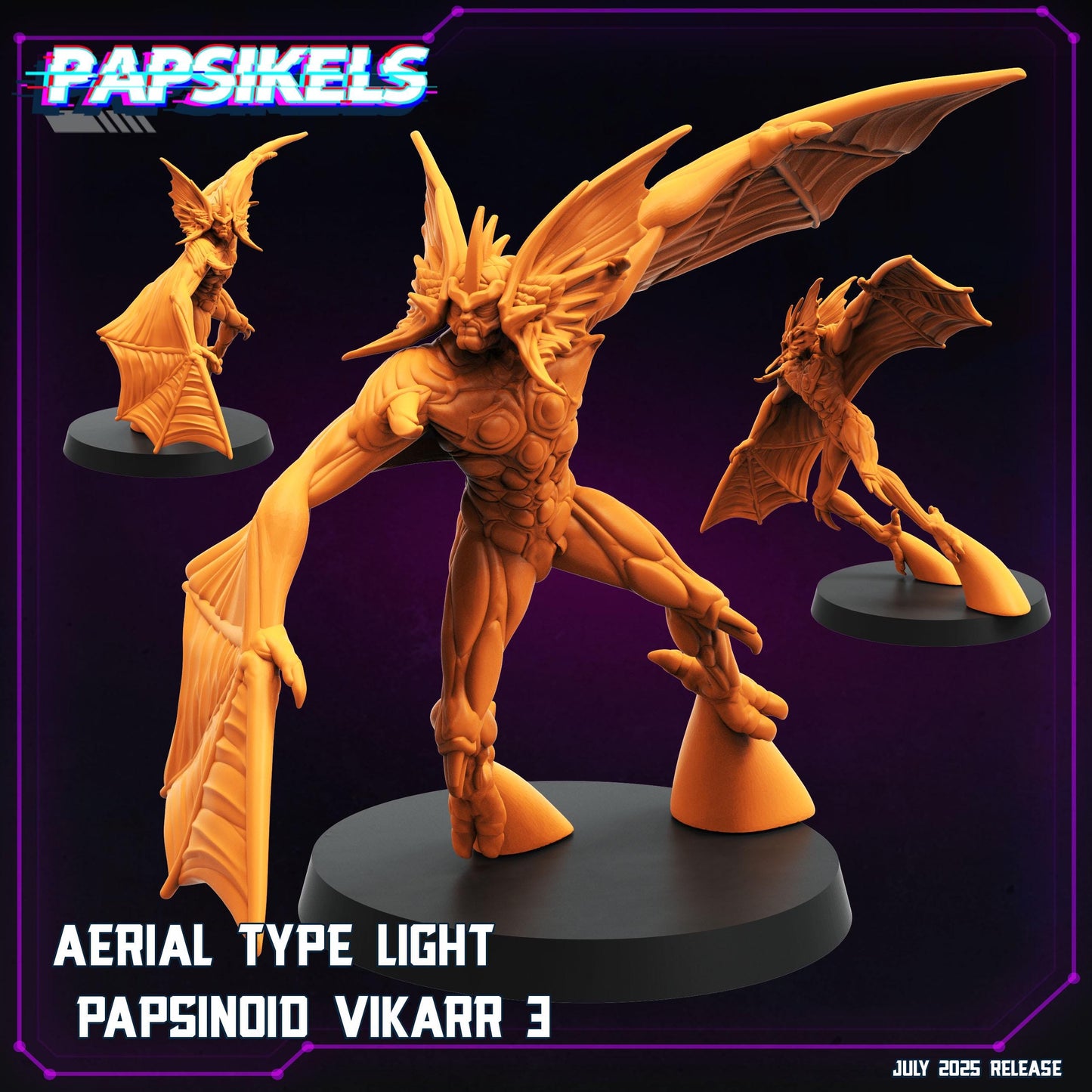 Papsinoid Vikkar - Resin Miniature - Tabletop miniature - Fantasy Miniature - 32mm - D&D - Sci-fi Miniature - Papsikel