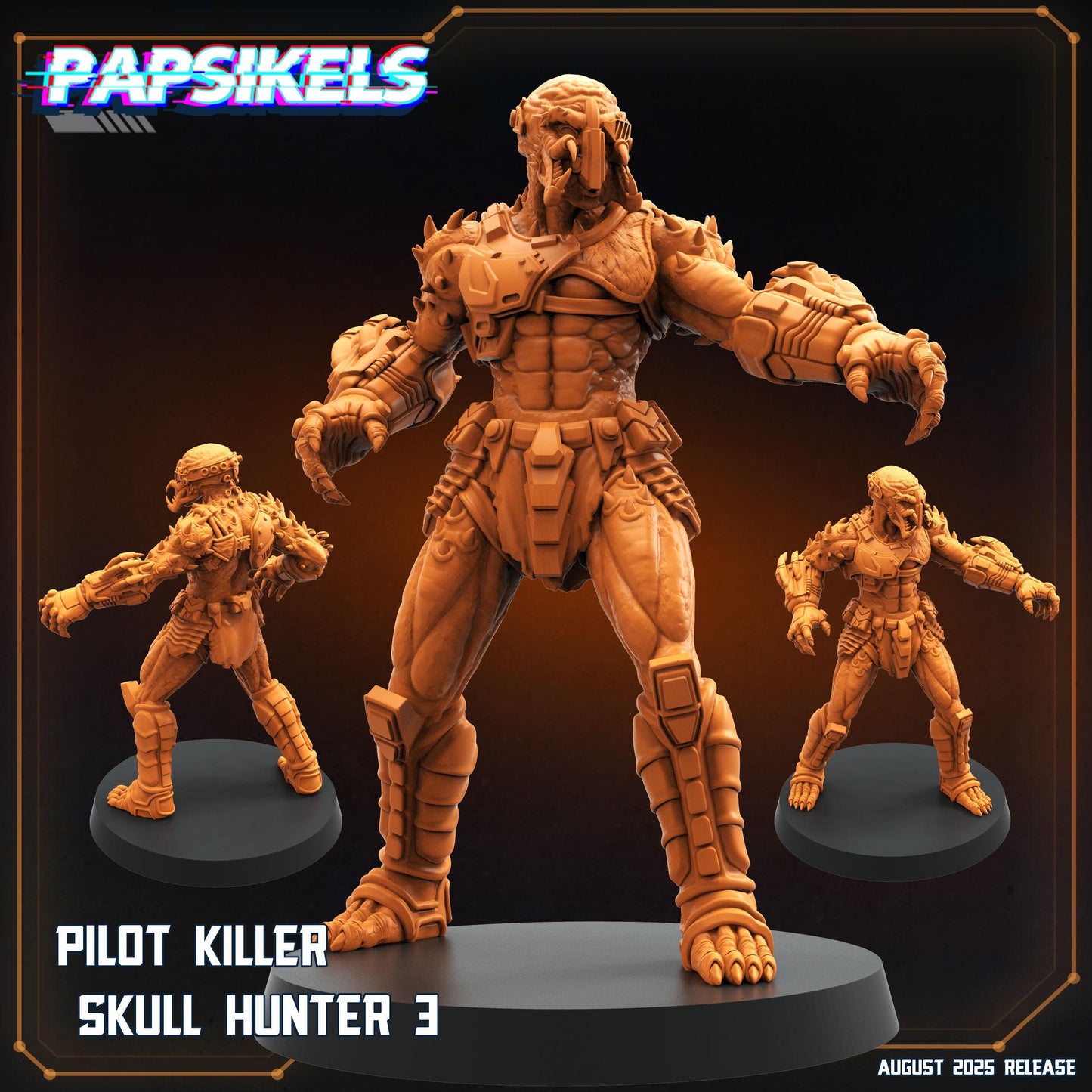 Pilot Skull Hunter - Resin Miniature - Tabletop miniature - Fantasy Miniature - 32mm - D&D - Sci-fi Miniature - Papsikel