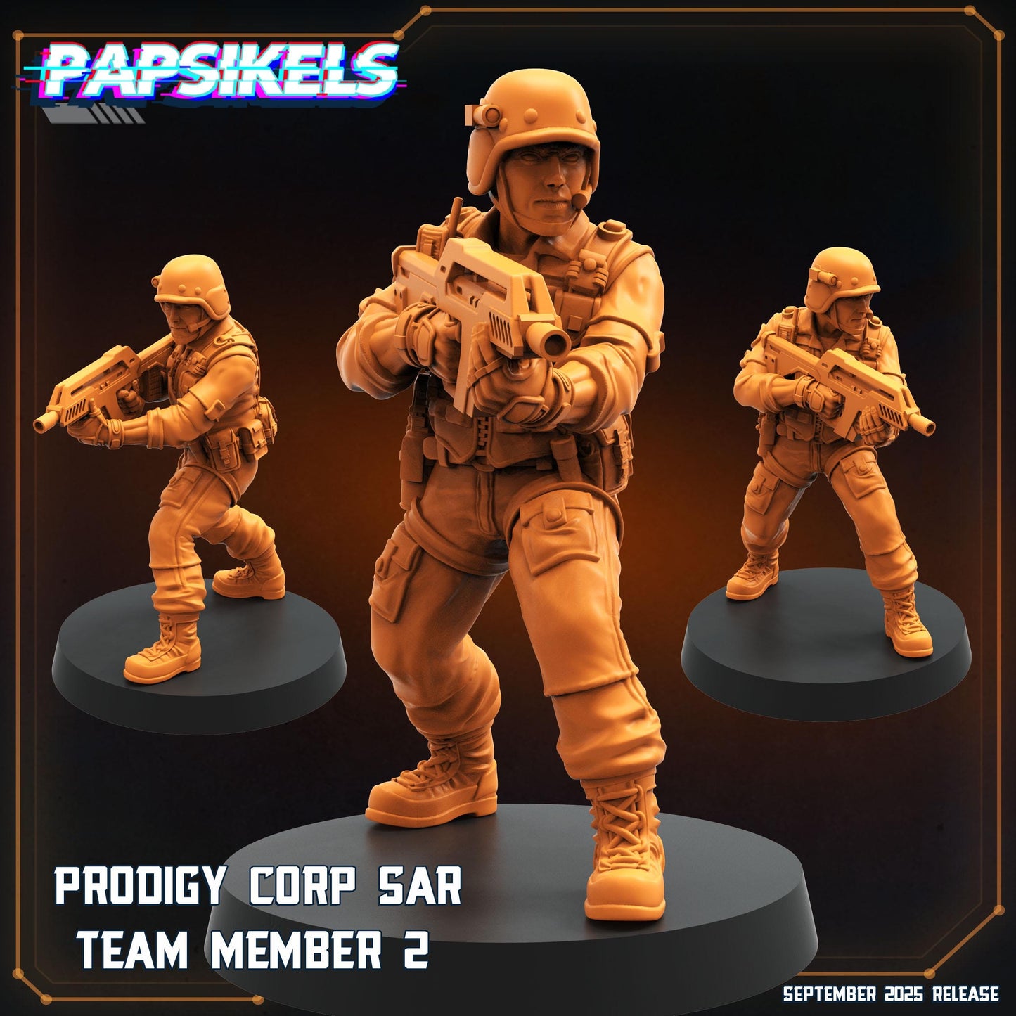 Sar Team - Resin Miniature - Tabletop miniature - Fantasy Miniature - 32mm - D&D - Sci-fi Miniature- Papsikel