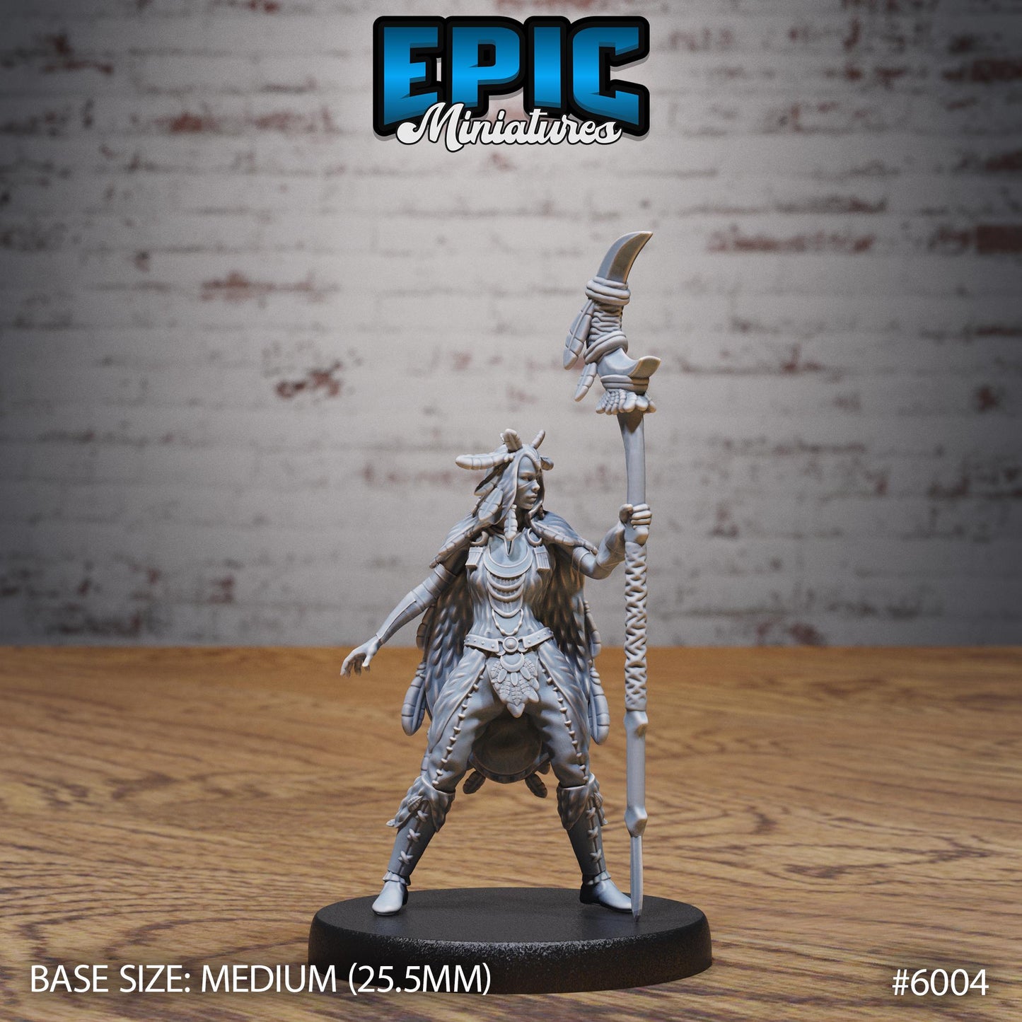 Raven Shaman - Resin Miniature - Tabletop miniature - Fantasy Miniature - 32mm - D&D - Sci-fi Miniature