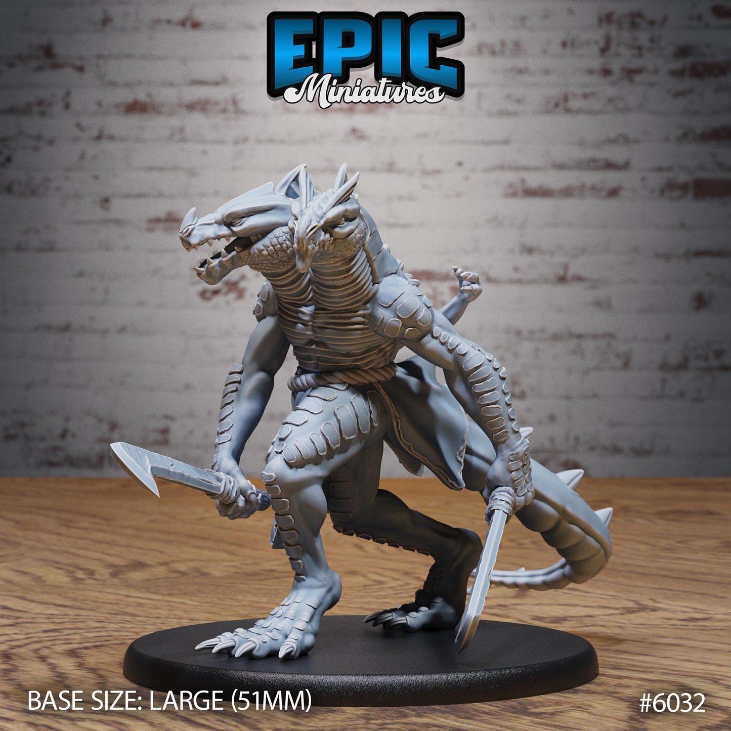 Lizard folk - Resin Miniature - Tabletop miniature - Fantasy Miniature - 32mm - D&D - Sci-fi Miniature