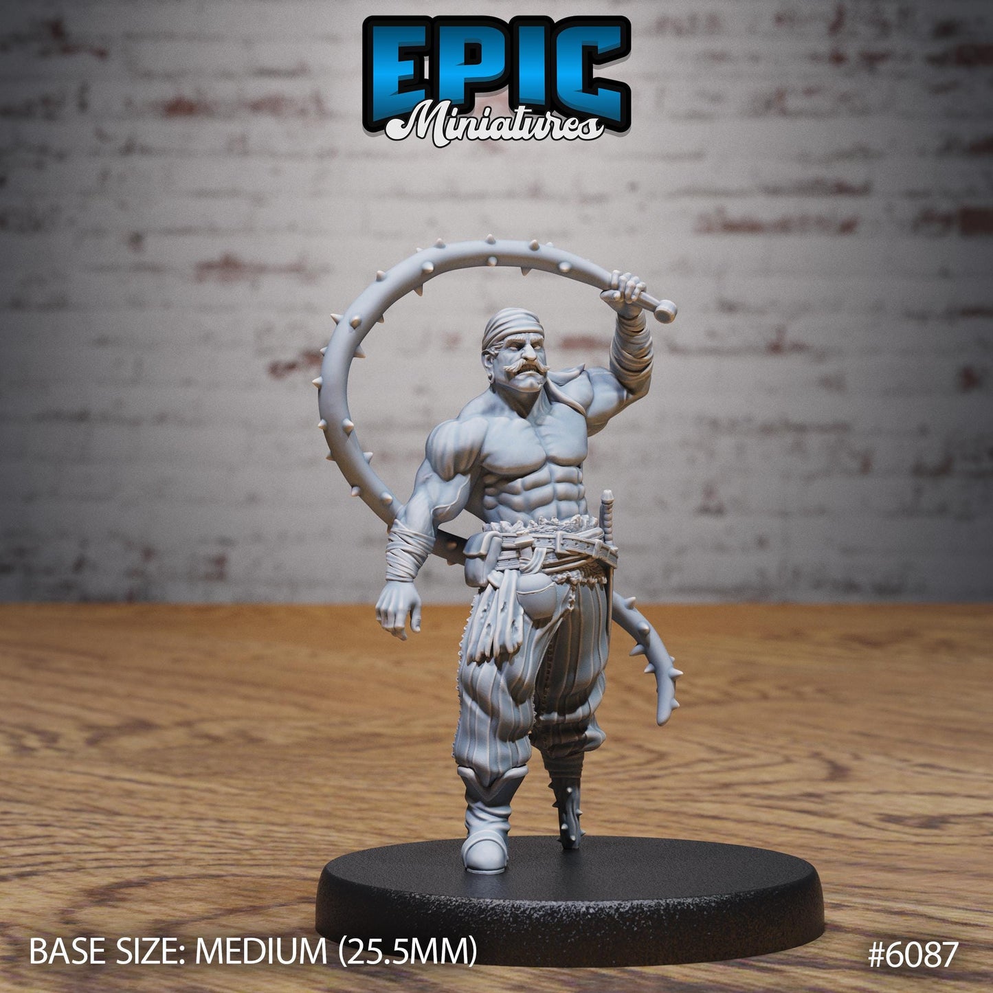 Muscle Pirate - Resin Miniature - Tabletop miniature - Fantasy Miniature - 32mm - D&D - Sci-fi Miniature