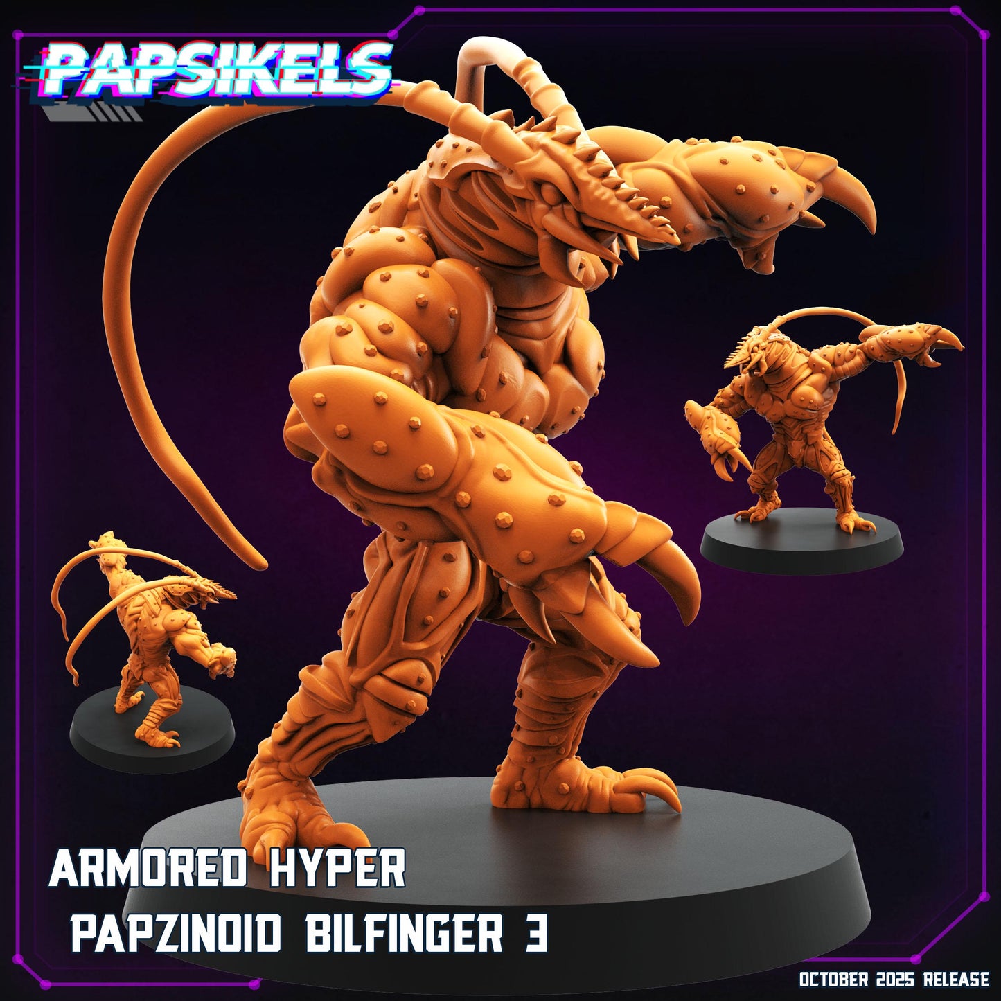 Papzinoid Bilfinger - 3D Printed Miniature - Sci-fi Miniature - Tabletop Miniature - D&D - Papsikel