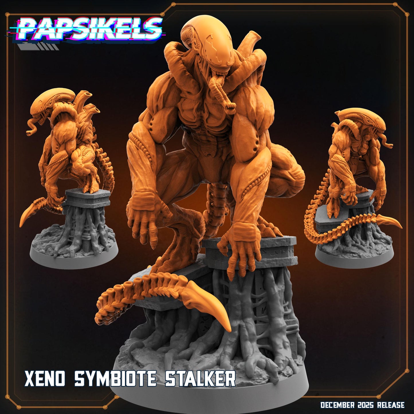 Xeno symbiote- Tabletop miniature - Fantasy - 32mm - D&D - Sc fi Papsikel