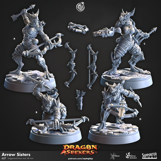 Cast 4 Release   -  Resin Miniature - Tabletop  miniature - Fantasy Miniature - 32mm - D&D -  Aug 23 (Copy)