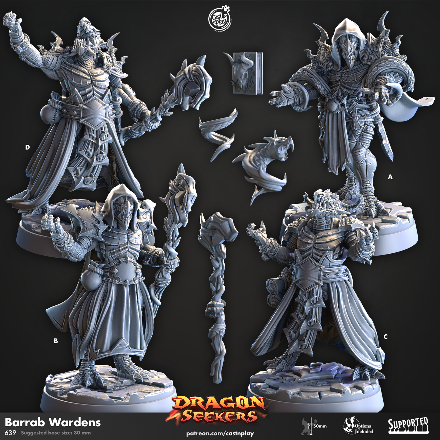 Cast 4 Release   -  Resin Miniature - Tabletop  miniature - Fantasy Miniature - 32mm - D&D -  Aug 23 (Copy)