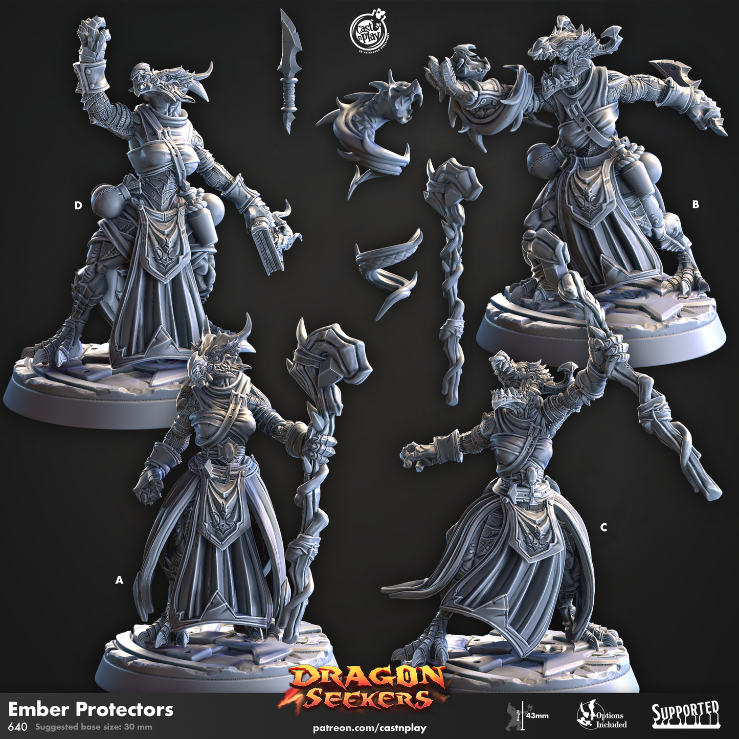 Cast 4 Release   -  Resin Miniature - Tabletop  miniature - Fantasy Miniature - 32mm - D&D -  Aug 23 (Copy)