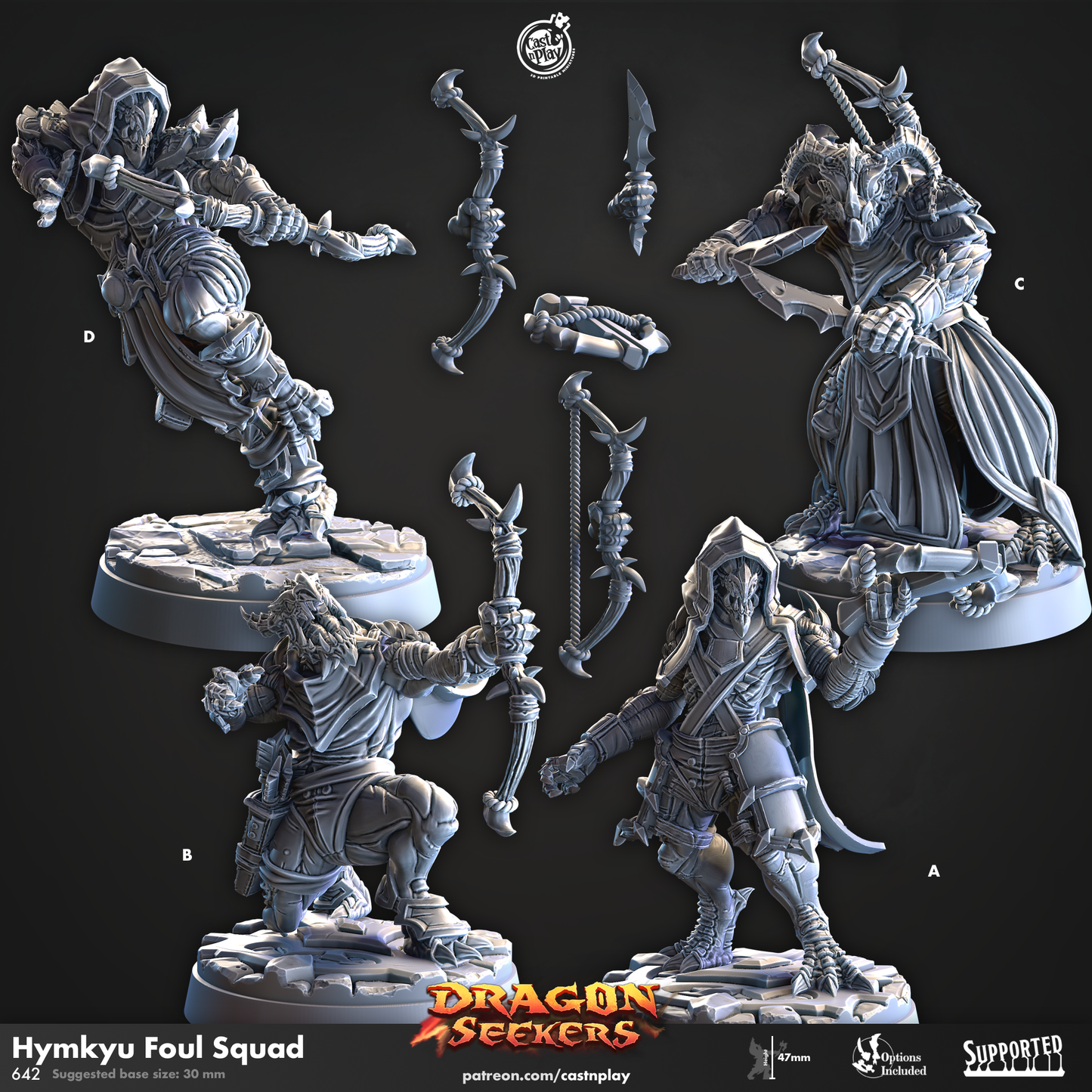 Cast 4 Release   -  Resin Miniature - Tabletop  miniature - Fantasy Miniature - 32mm - D&D -  Aug 23 (Copy)