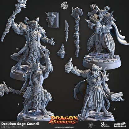 Cast 4 Release   -  Resin Miniature - Tabletop  miniature - Fantasy Miniature - 32mm - D&D -  Aug 23 (Copy)