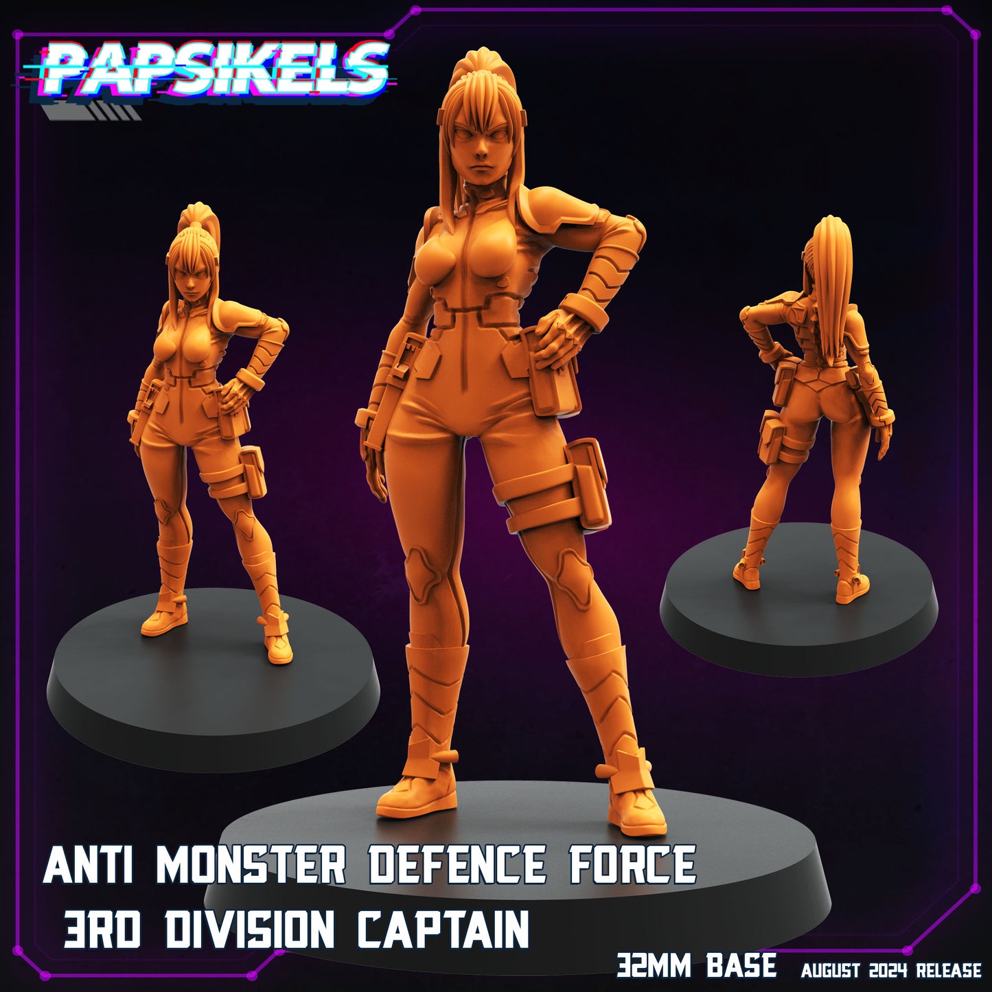 Papsikel august 2024 Cyberpunk  -  Resin Miniature - Tabletop  miniature - Fantasy Miniature - 32mm - D&D -  Sci-fi Miniature - Papsikel