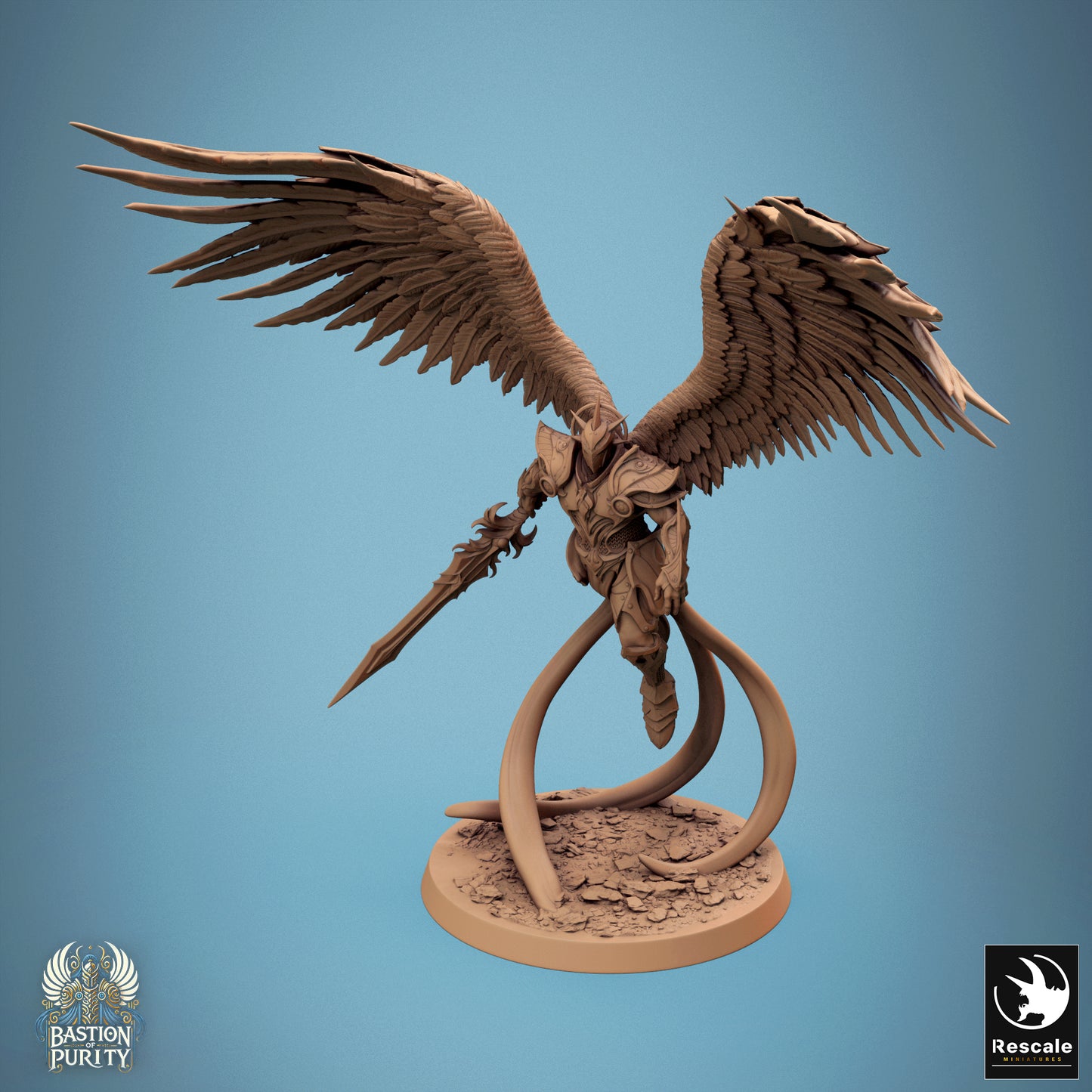 Aurelian Skyblade  -  Resin Miniature - Tabletop  miniature - Fantasy Miniature - 32mm - D&D -  Sci-fi Miniature - Rescale