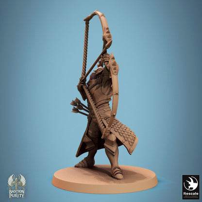 Aeterna Infantry - Archers -  Resin Miniature - Tabletop  miniature - Fantasy Miniature - 32mm - D&D -  Sci-fi Miniature - Papsikel