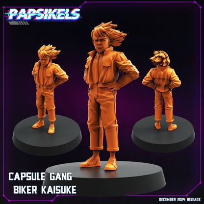 Gang Bikers -  Resin Miniature - Tabletop  miniature - Fantasy Miniature - 32mm - D&D -  Sci-fi Miniature- Papsikel