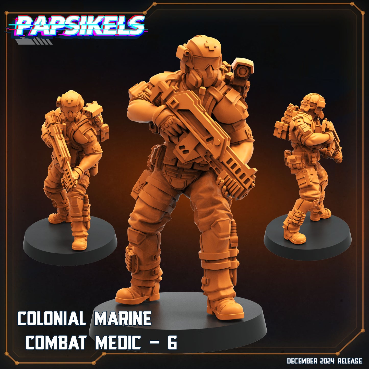 Colonial Marine Medic Team-  Resin Miniature - Tabletop  miniature - Fantasy Miniature - 32mm - D&D -  Sci-fi Miniature- Papsikel