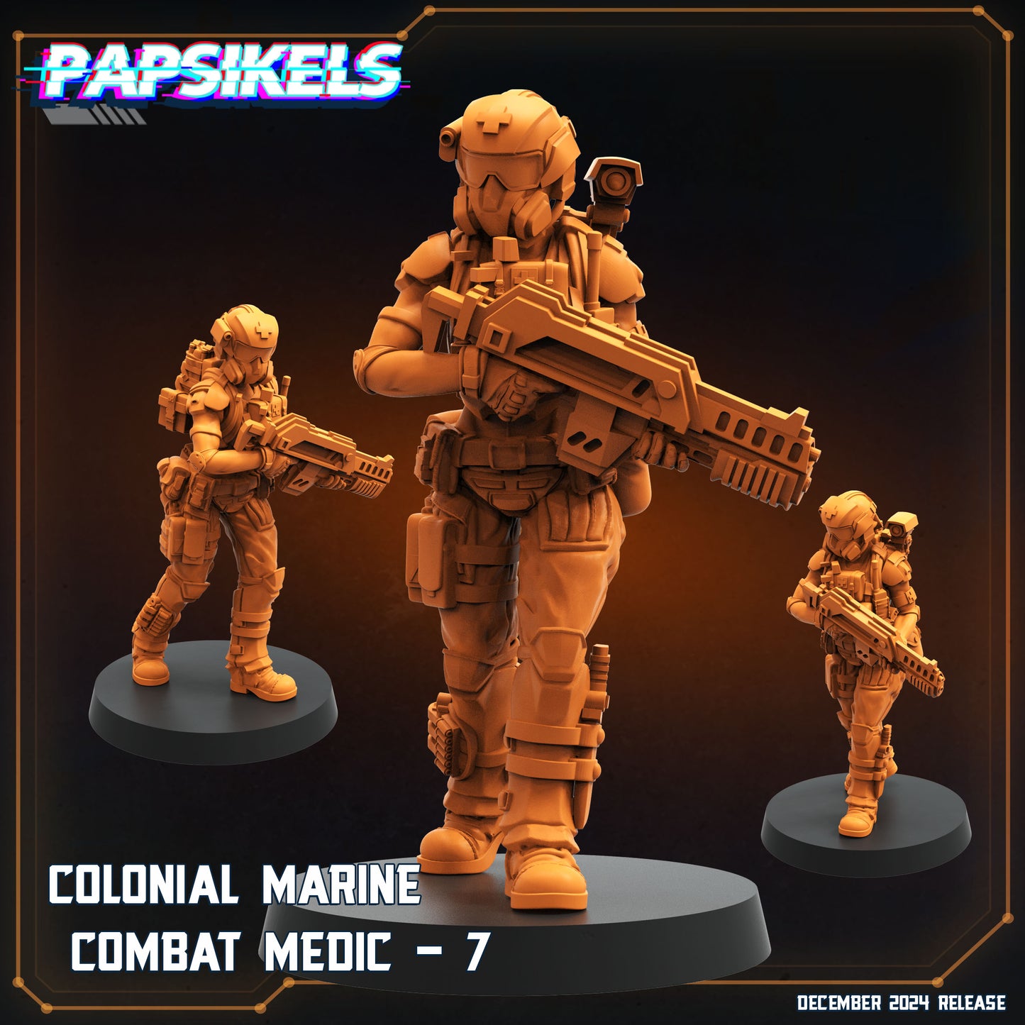 Colonial Marine Medic Team-  Resin Miniature - Tabletop  miniature - Fantasy Miniature - 32mm - D&D -  Sci-fi Miniature- Papsikel