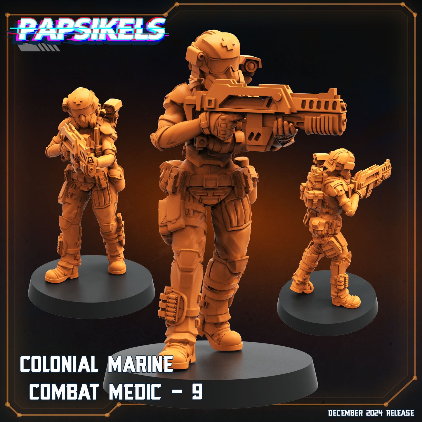 Colonial Marine Medic Team-  Resin Miniature - Tabletop  miniature - Fantasy Miniature - 32mm - D&D -  Sci-fi Miniature- Papsikel
