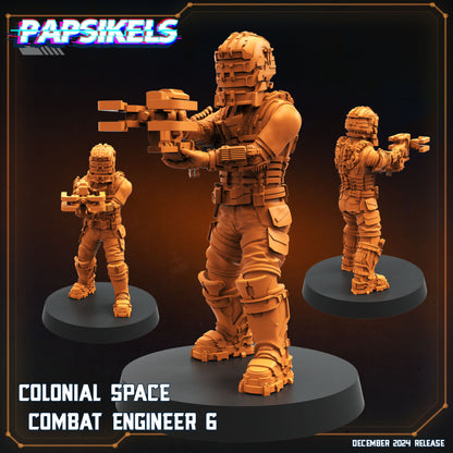 Colonial Space Combat Engineer -  Resin Miniature - Tabletop  miniature - Fantasy Miniature - 32mm - D&D -  Sci-fi Miniature- Papsikel