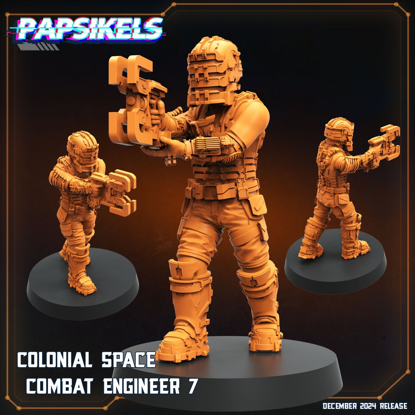 Colonial Space Combat Engineer -  Resin Miniature - Tabletop  miniature - Fantasy Miniature - 32mm - D&D -  Sci-fi Miniature- Papsikel