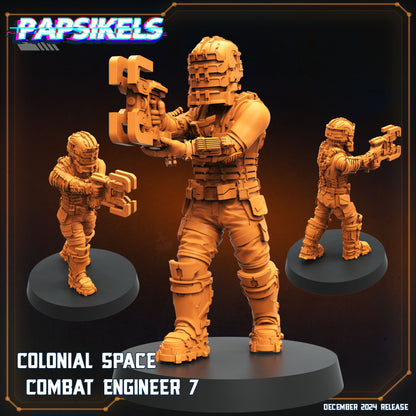 Colonial Space Combat Engineer -  Resin Miniature - Tabletop  miniature - Fantasy Miniature - 32mm - D&D -  Sci-fi Miniature- Papsikel