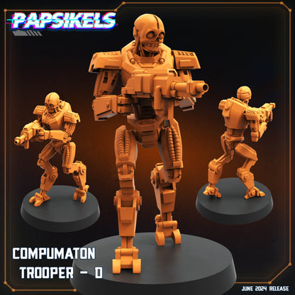 Compumation trooper/Brawler  -  Resin Miniature - Tabletop  miniature - Fantasy Miniature - 32mm - D&D -  Sci-fi Miniature - Papsikel
