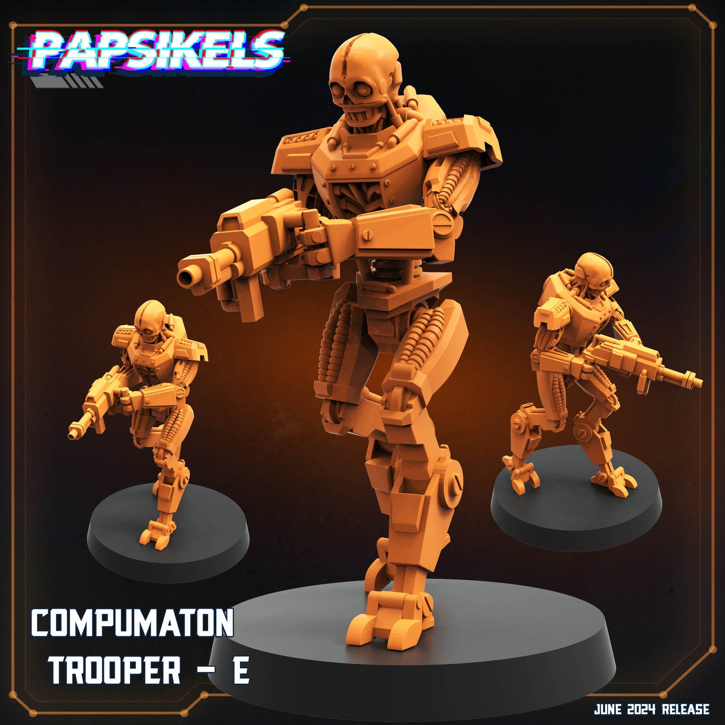 Compumation Trooper -  Resin Miniature - Tabletop  miniature - Fantasy Miniature - 32mm - D&D -  Sci-fi Miniature- Papsikel