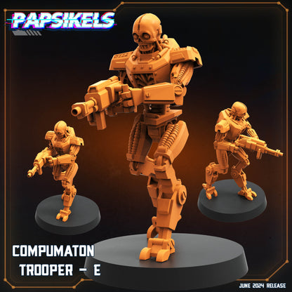 Compumation trooper/Brawler  -  Resin Miniature - Tabletop  miniature - Fantasy Miniature - 32mm - D&D -  Sci-fi Miniature - Papsikel