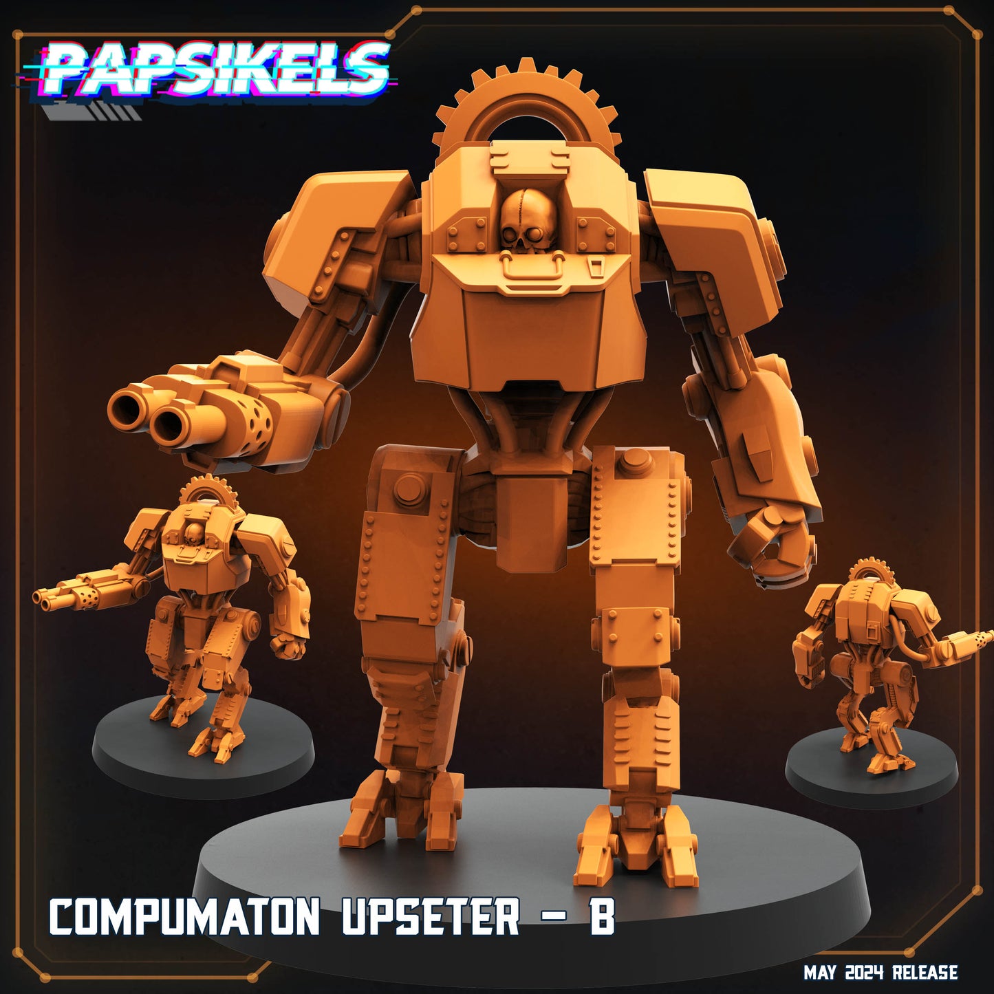 Compumaton Upseter -  Resin Miniature - Tabletop  miniature - Fantasy Miniature - 32mm - D&D -  Sci-fi Miniature- Papsikel